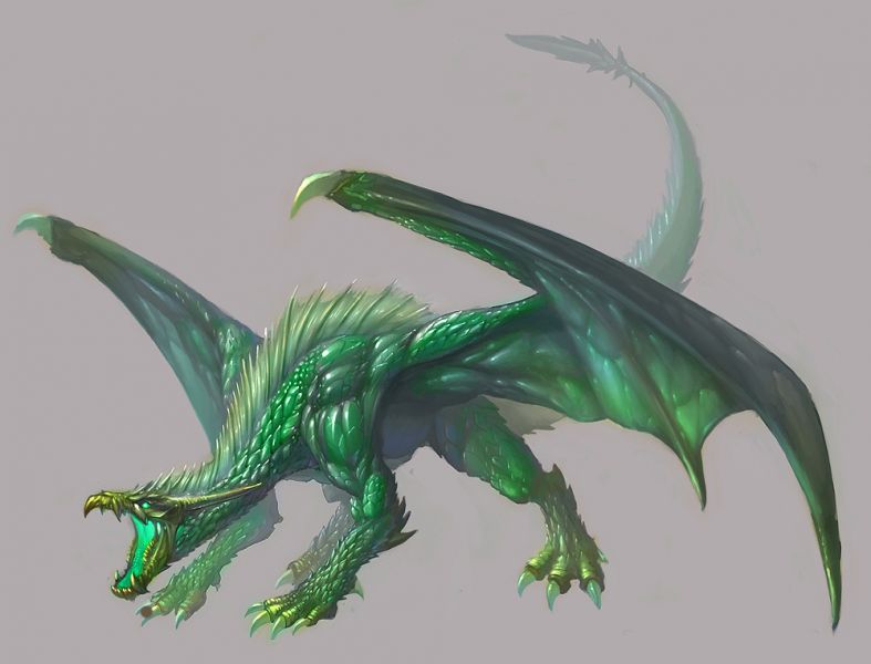 sylvan green dragon