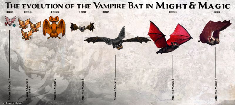 Эволюция Вампиров (Летучих мышей) во вселенной Might and Magic