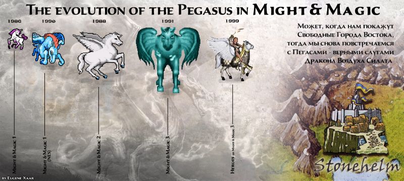 Эволюция Пегаса во вселенной Might and Magic