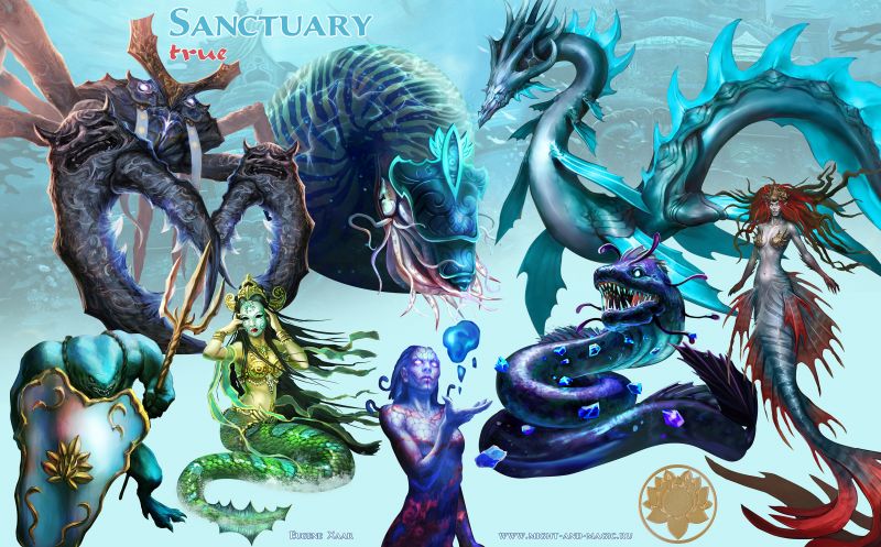 Sanctuary Ocean Might & Magic: Heroes 8 Океанские Наги