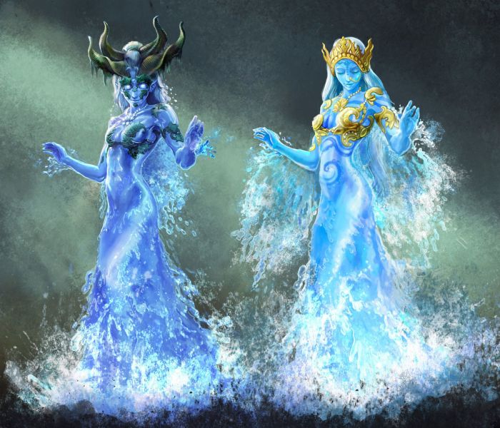 Spring Spirit water elemental - Крнцепт-арт Gergo Fejervary - Галерея -  Форум Might-and-Magic.ru